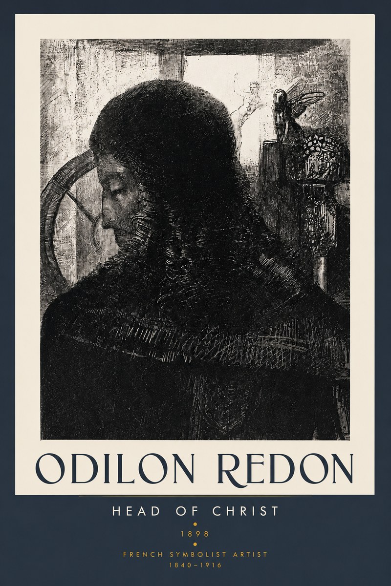Odilon Redon Head of Christ II No3 - Plakat