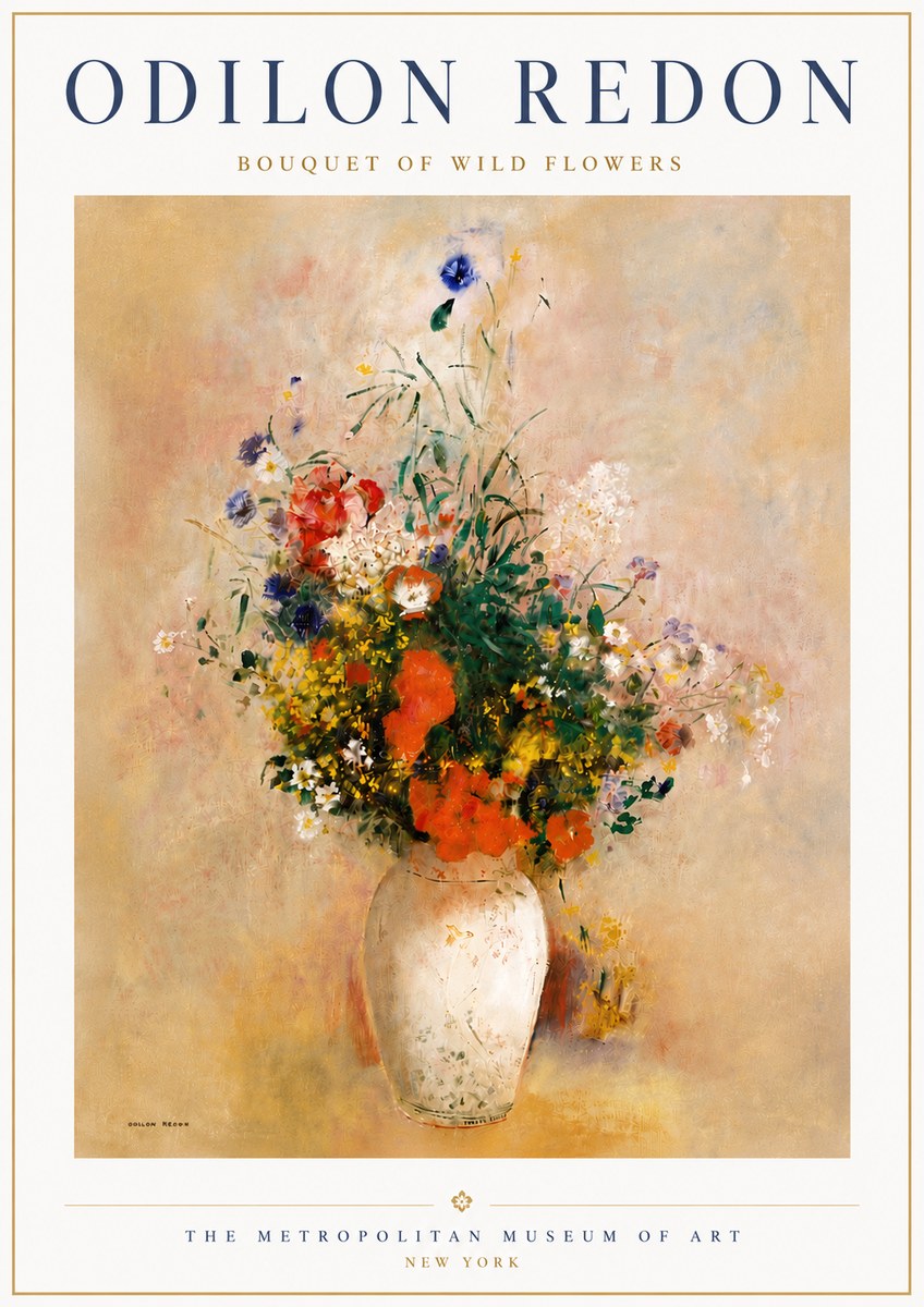 Odilon Redon Bouquet of Wild Flowers II No6 - Plakat