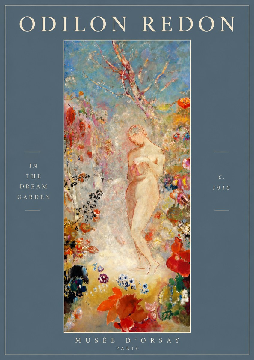 Odilon Redon In the Dream Garden No2 - Plakat