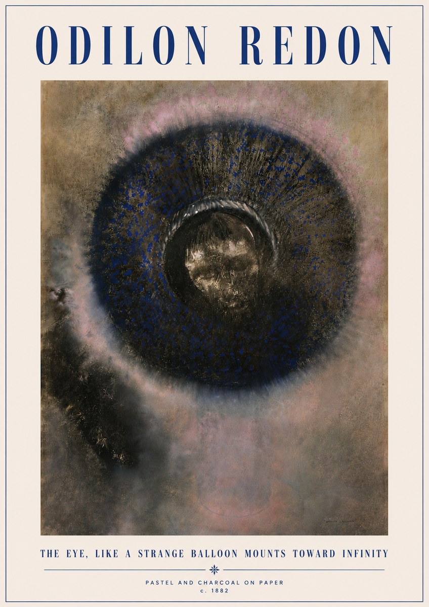 Odilon Redon The Eye, Like a Strange Balloon Mounts Toward Infinity No4 - Plakat