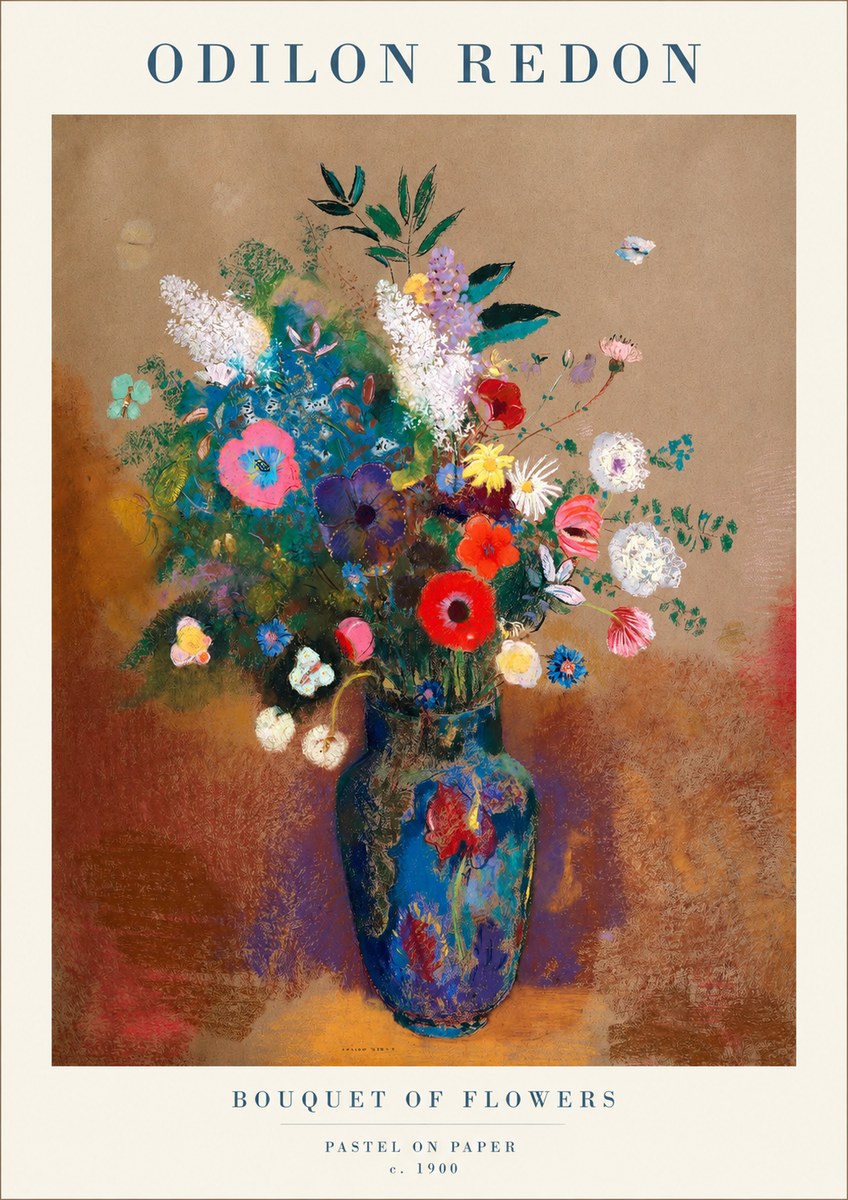 Odilon Redon Bouquet of Flowers No1 - Plakat