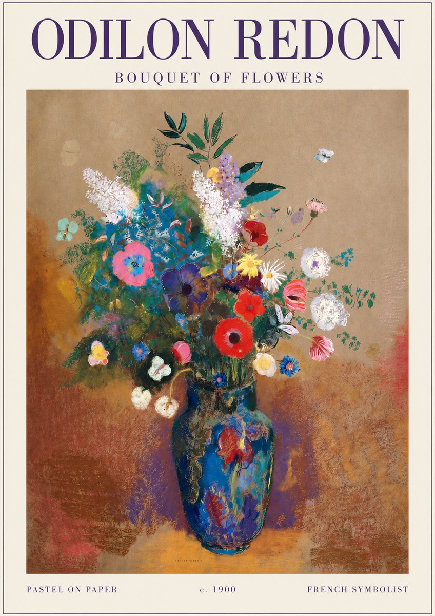 Odilon Redon Bouquet of Flowers No3 - Plakat