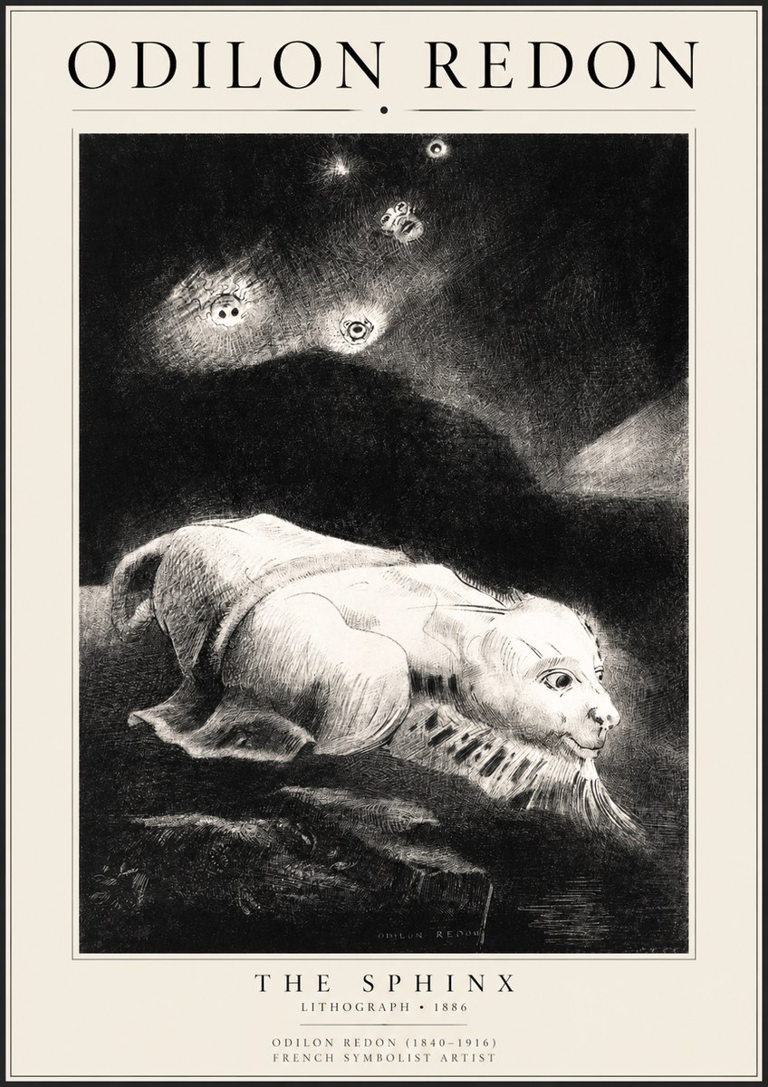 Odilon Redon The Sphinx No1 - Plakat