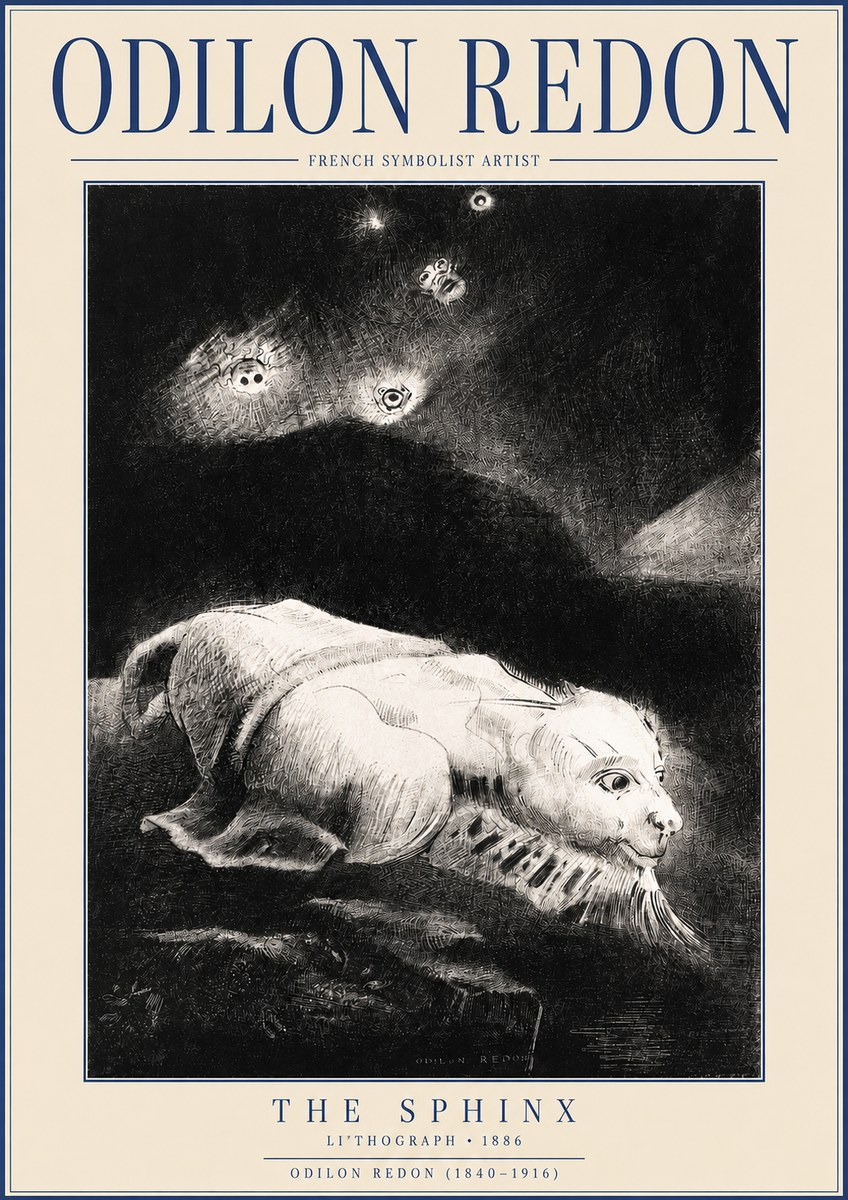 Odilon Redon The Sphinx No3 - Plakat