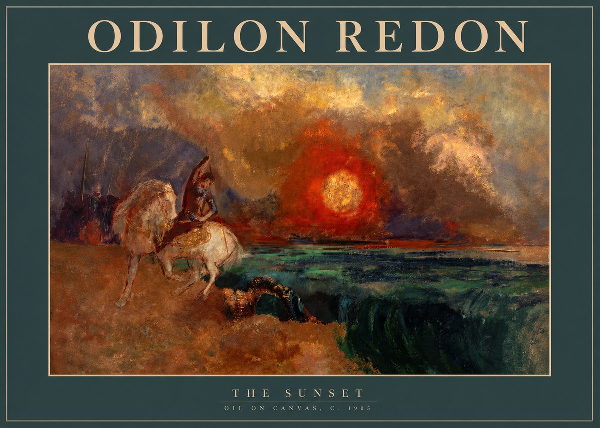 Odilon Redon The Sunset No2 - Plakat