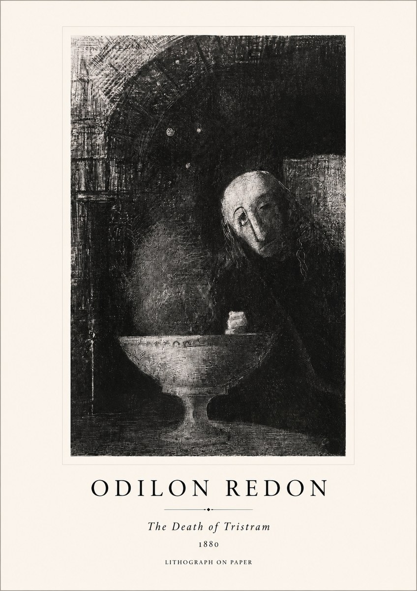 Odilon Redon The Death of Tristram No1 - Plakat