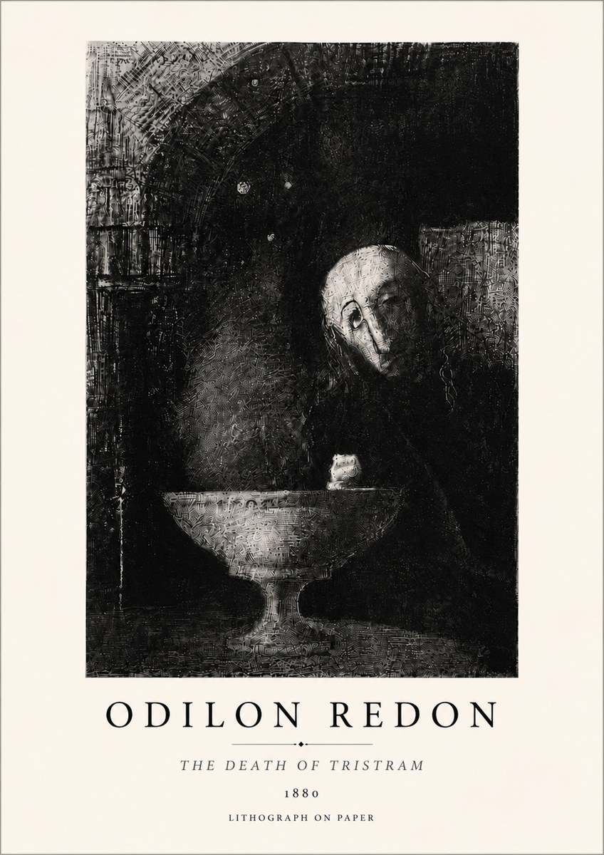 Odilon Redon The Death of Tristram No5 - Plakat