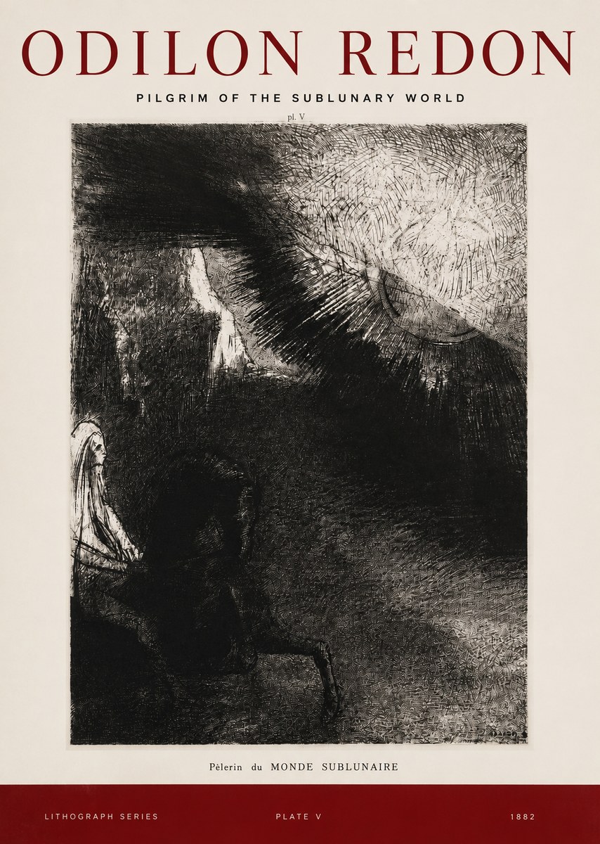 Odilon Redon Pèlerin Du Monde Sublunaire No2 - Plakat
