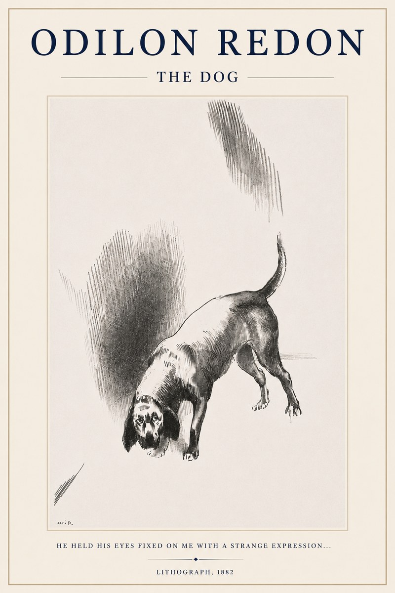 Odilon Redon The Dog No3 - Plakat