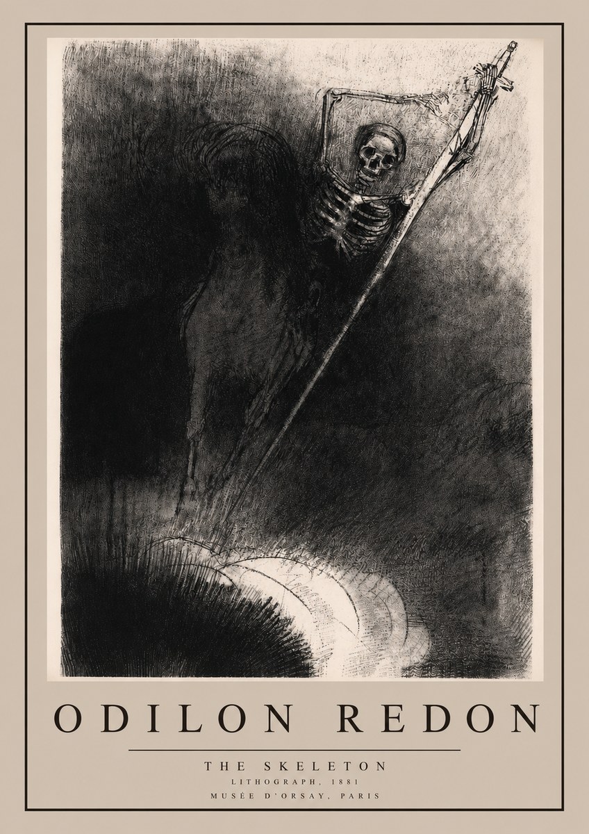Odilon Redon The Skeleton No3 - Plakat