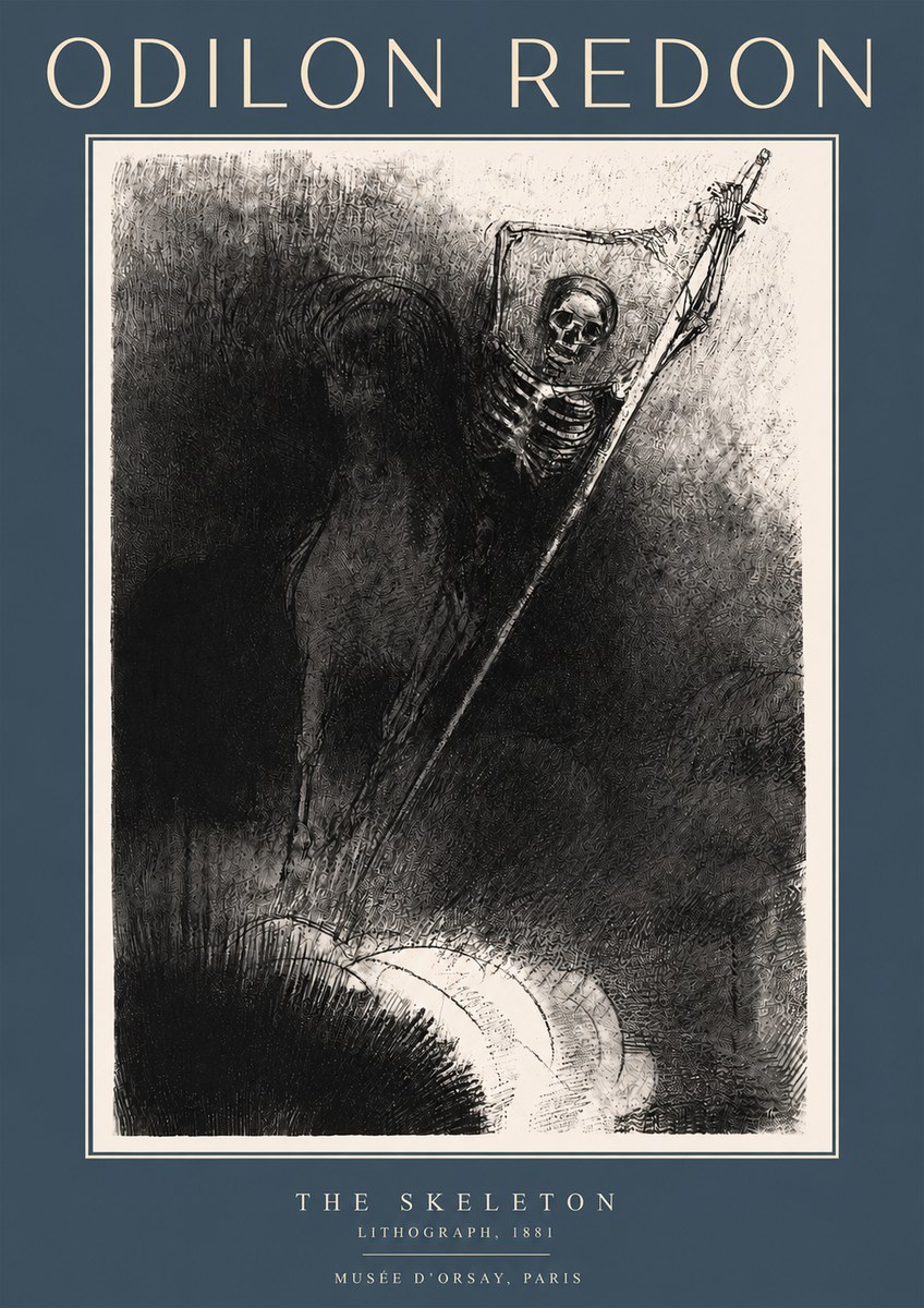 Odilon Redon The Skeleton No4 - Plakat