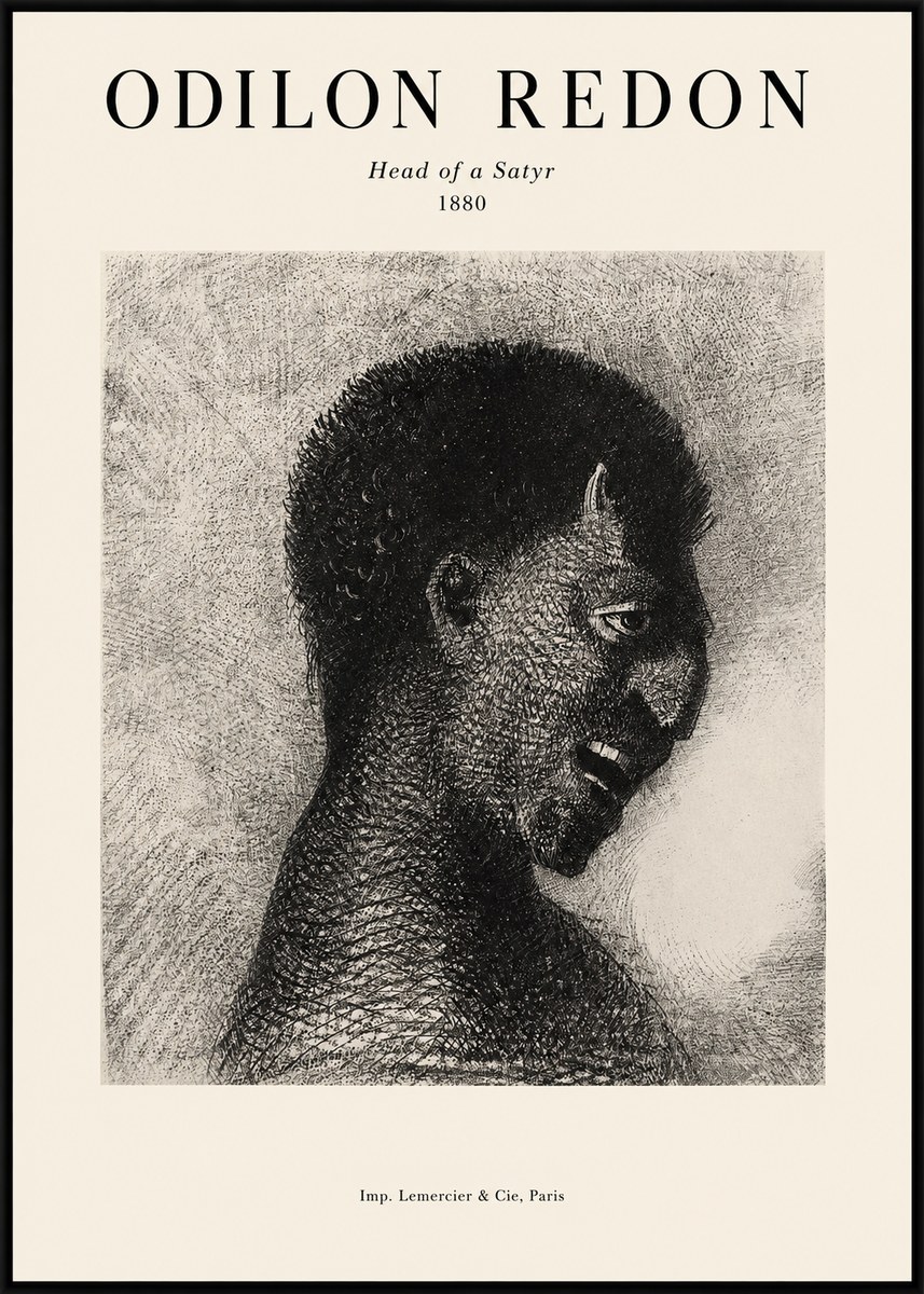 Odilon Redon Head of a Satyr No1 - Plakat