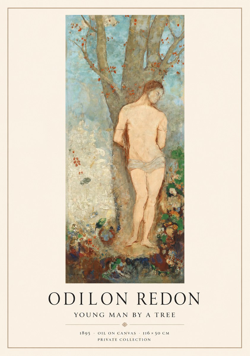 Odilon Redon Young Man by a Tree No1 - Plakat