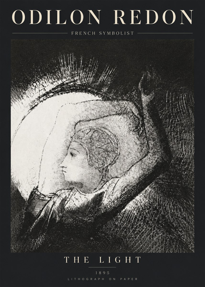 Odilon Redon The Light No3 - Plakat