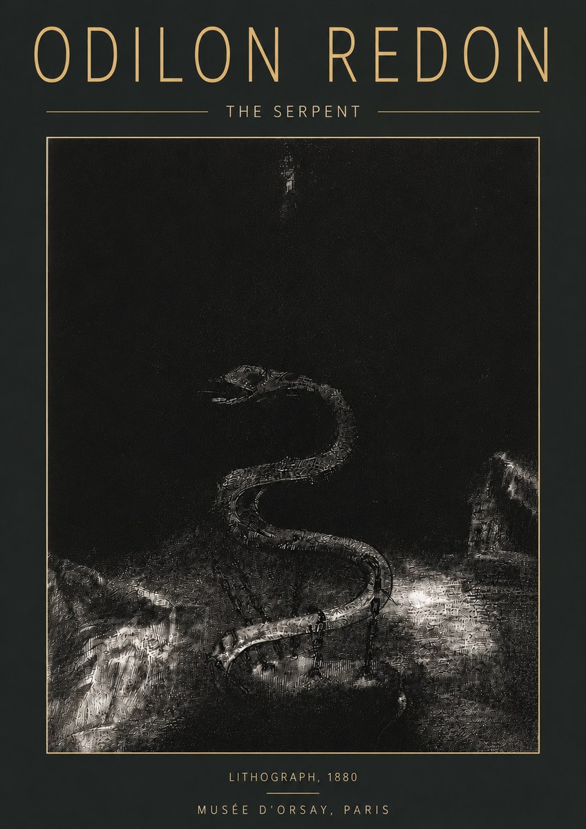 Odilon Redon The Serpent No6 - Plakat