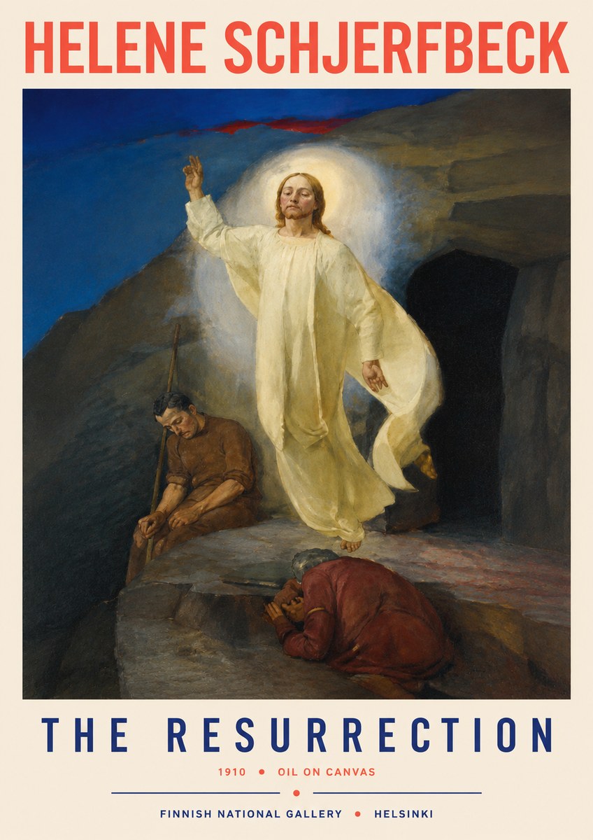 Helene Schjerfbeck The Resurrection No2 - Plakat