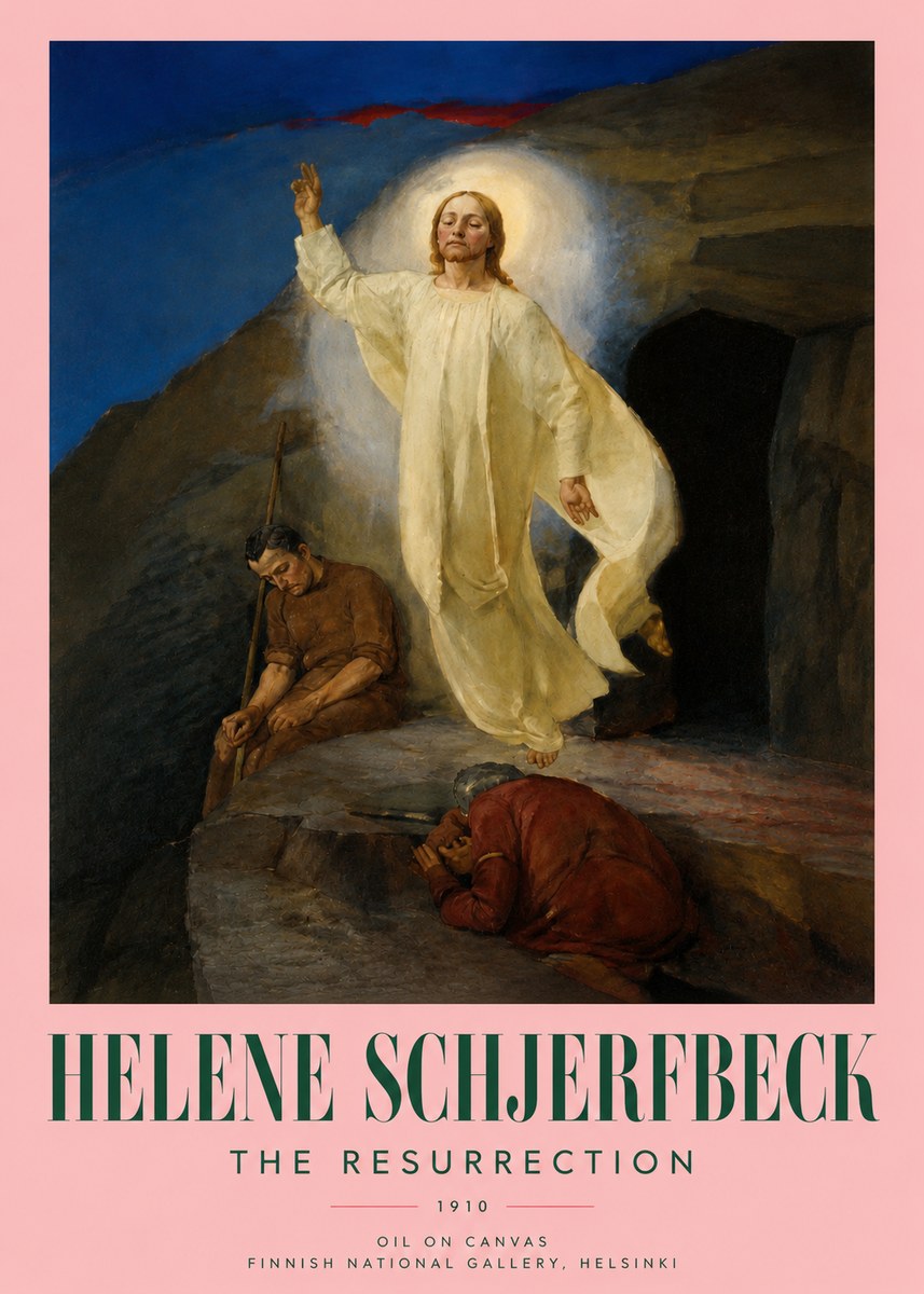 Helene Schjerfbeck The Resurrection No3 - Plakat