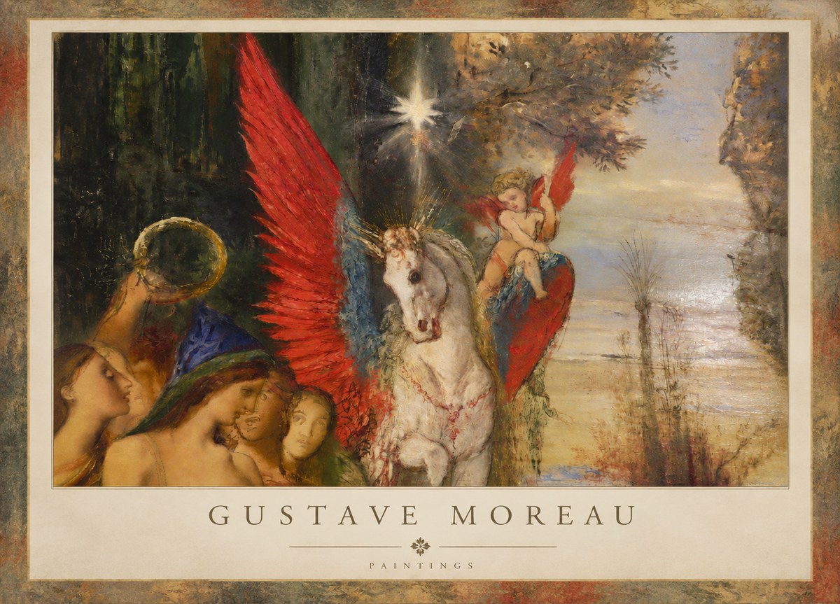 Gustave Moreau Pegasus No2 - Plakat