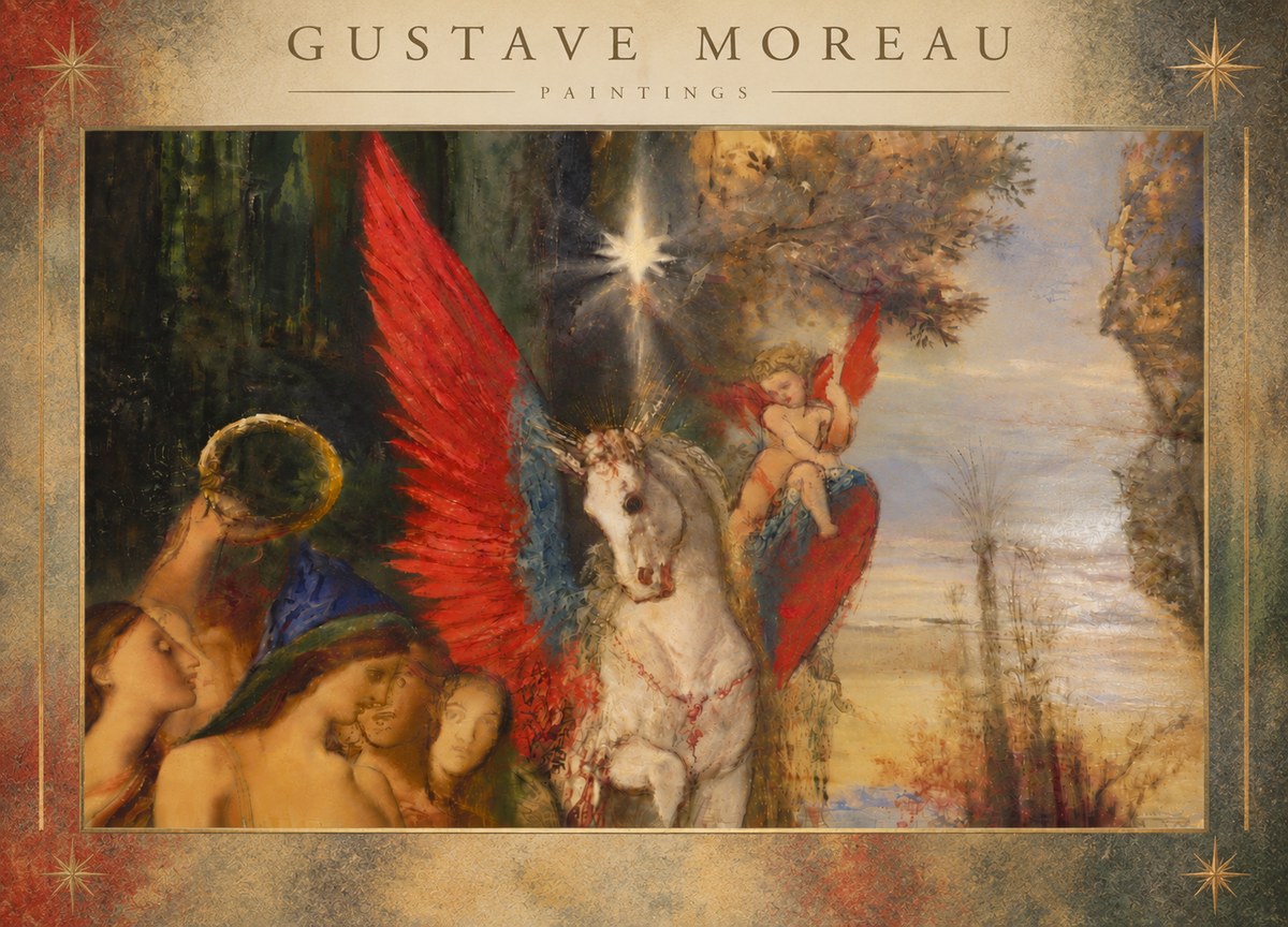 Gustave Moreau Pegasus No6 - Plakat