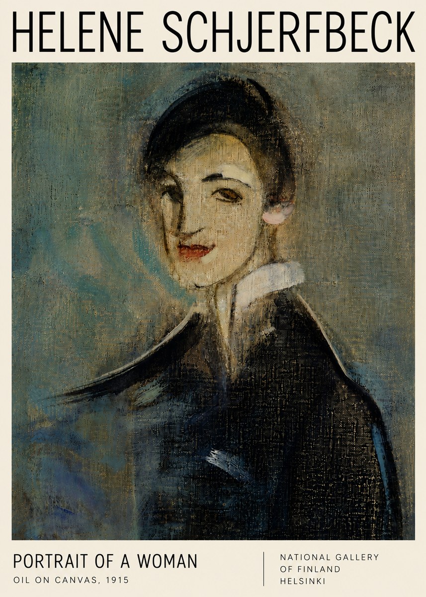 Helene Schjerfbeck Portrait of a Woman II No4 - Plakat