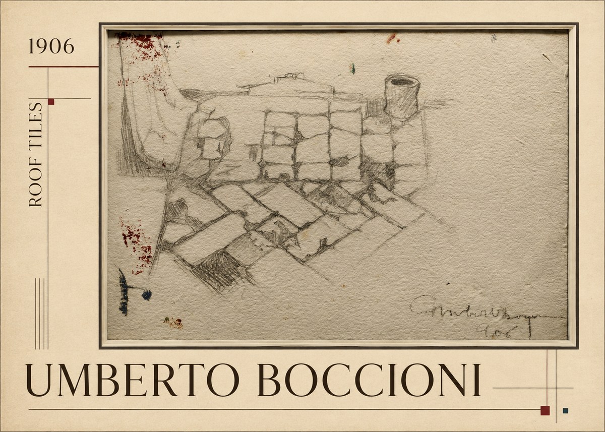 Umberto Boccioni Roof Tiles No1 - Plakat