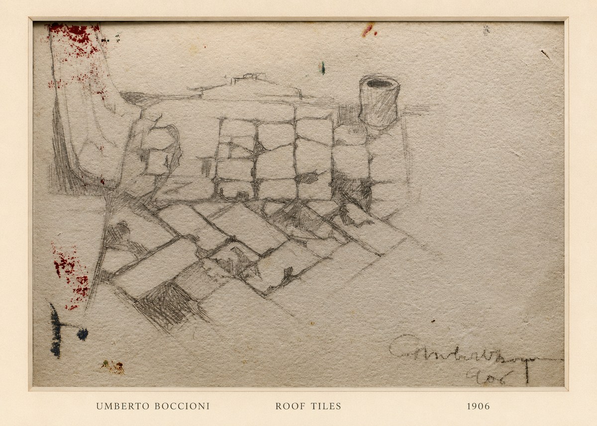 Umberto Boccioni Roof Tiles No6 - Plakat