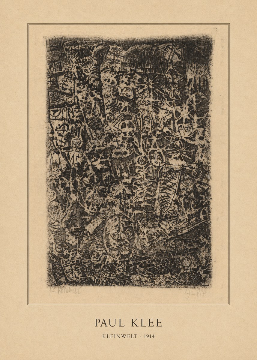 Paul Klee Kleinwelt No4 - Plakat