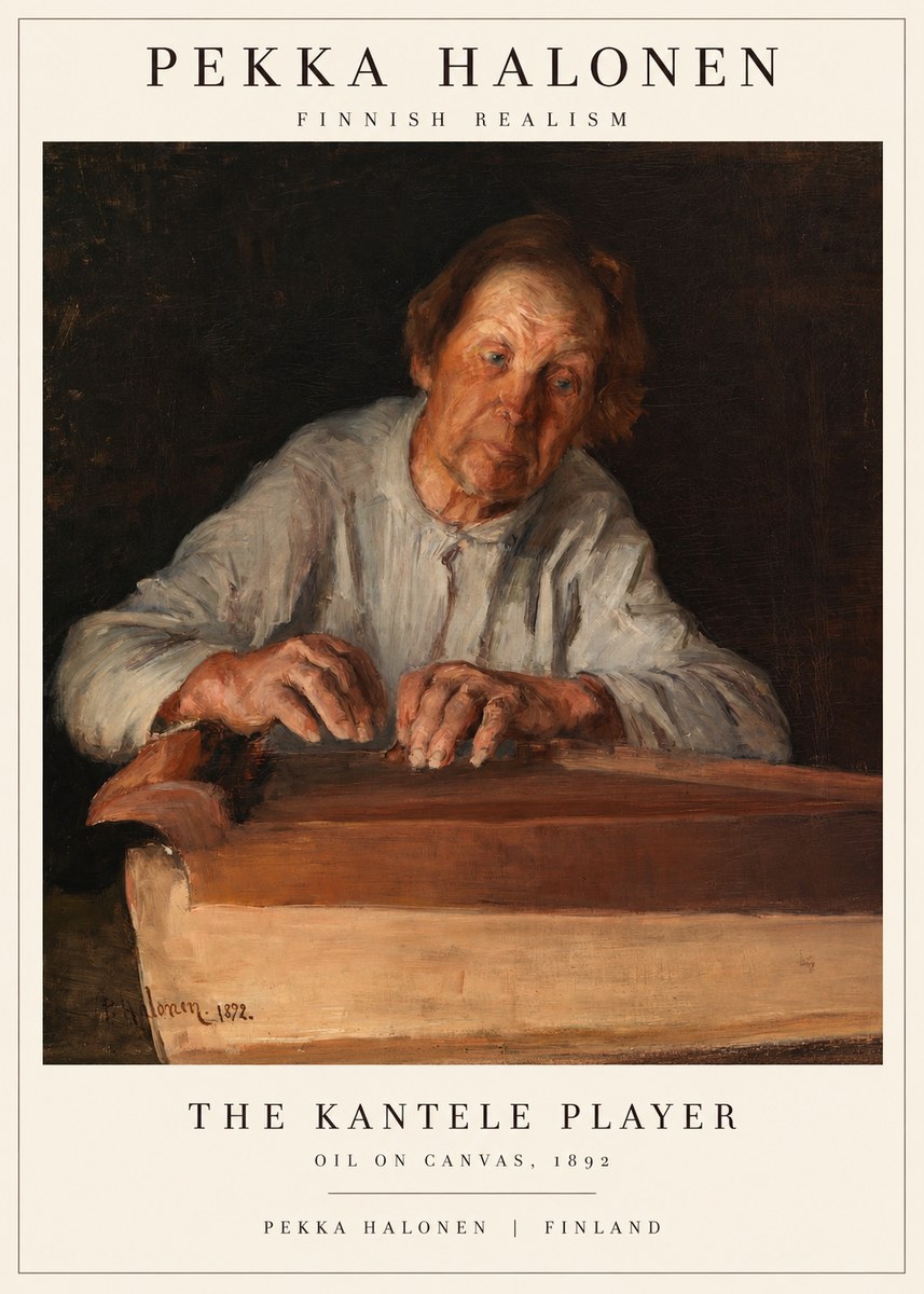 Pekka Halonen The Kantele Player No1 - Plakat