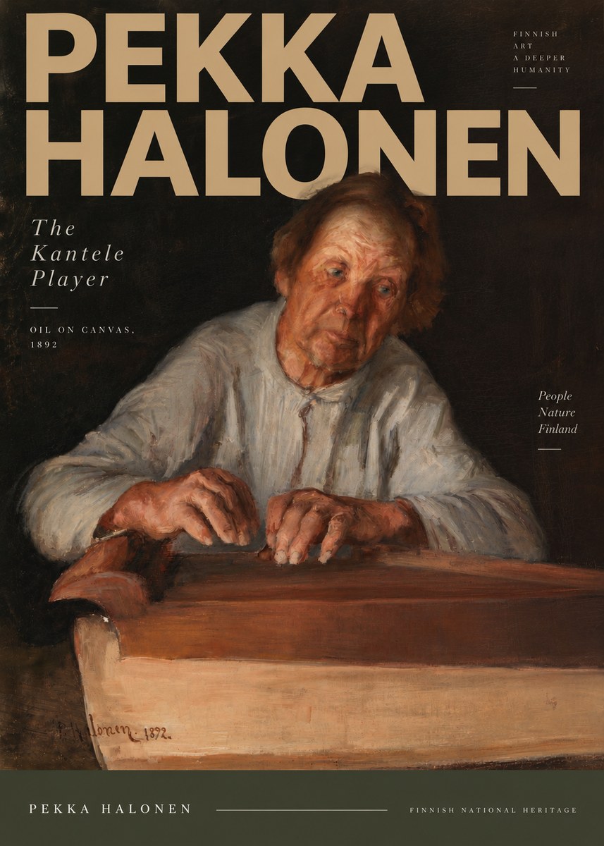 Pekka Halonen The Kantele Player No5 - Plakat