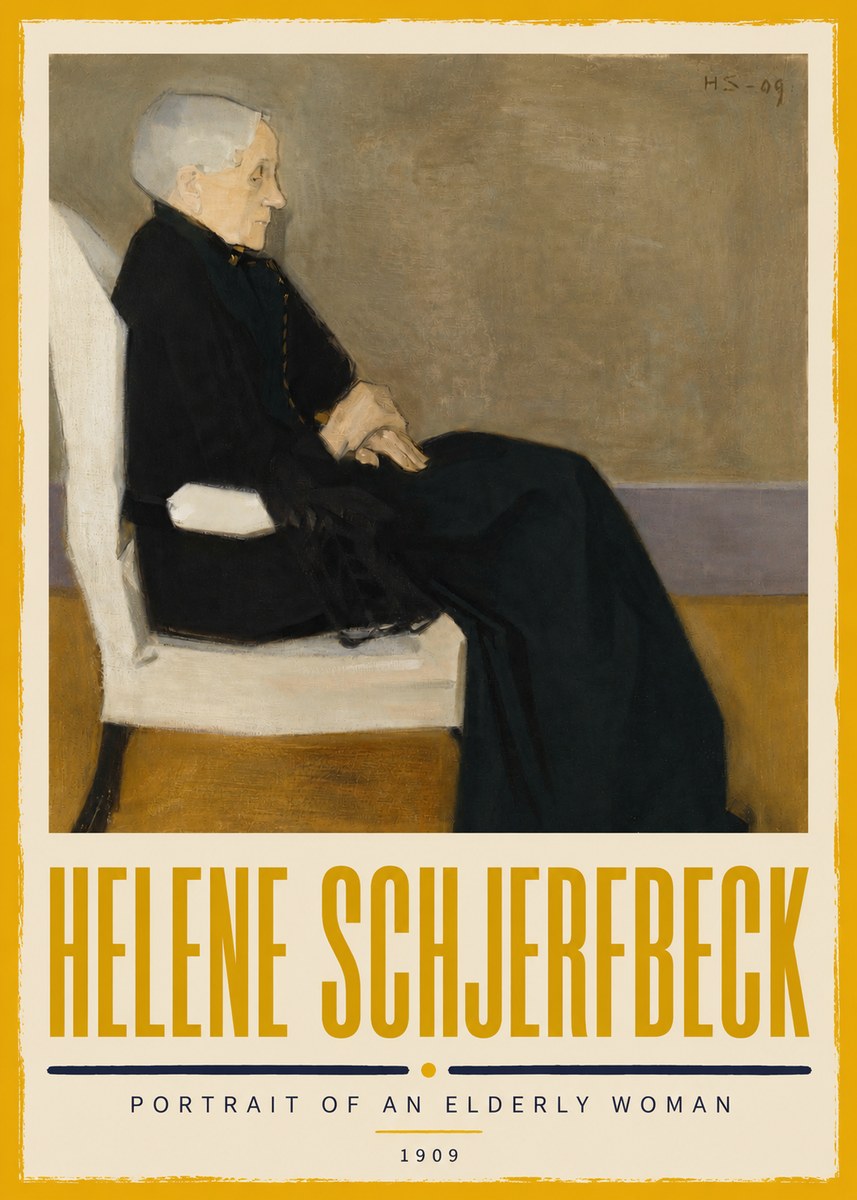 Helene Schjerfbeck Portrait of an Elderly Woman No5 - Plakat