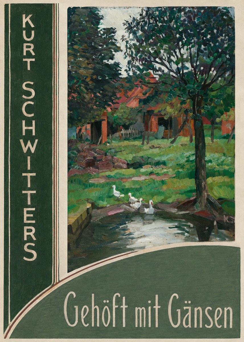 Kurt Schwitters Gehöft Mit Gänsen No4 - Plakat
