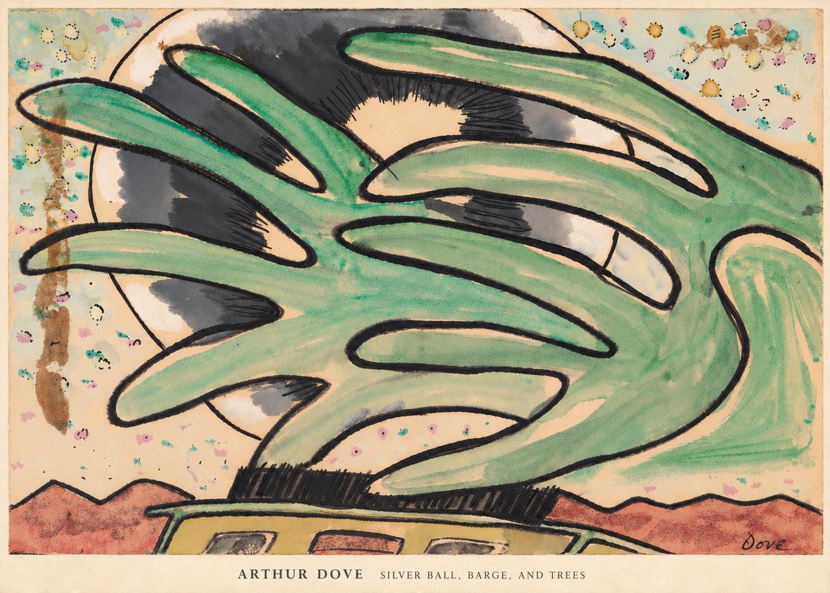 Arthur Dove Silver Ball, Barge, and Trees No6 - Plakat
