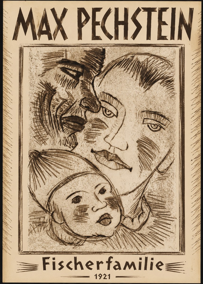 Max Pechstein Fischerfamilie No1 - Plakat
