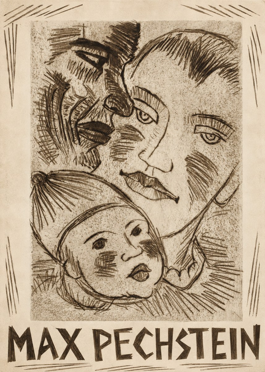 Max Pechstein Fischerfamilie No2 - Plakat