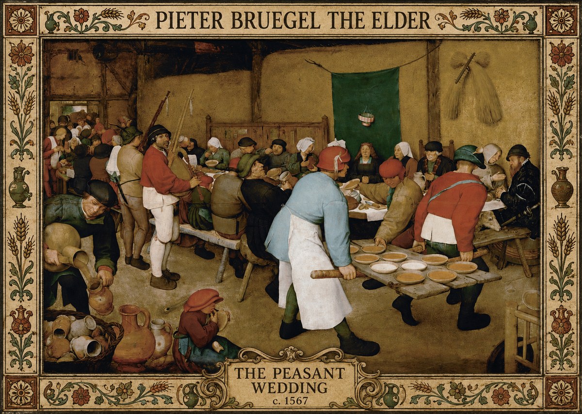Pieter Bruegel The Peasant Wedding IV No5 - Plakat