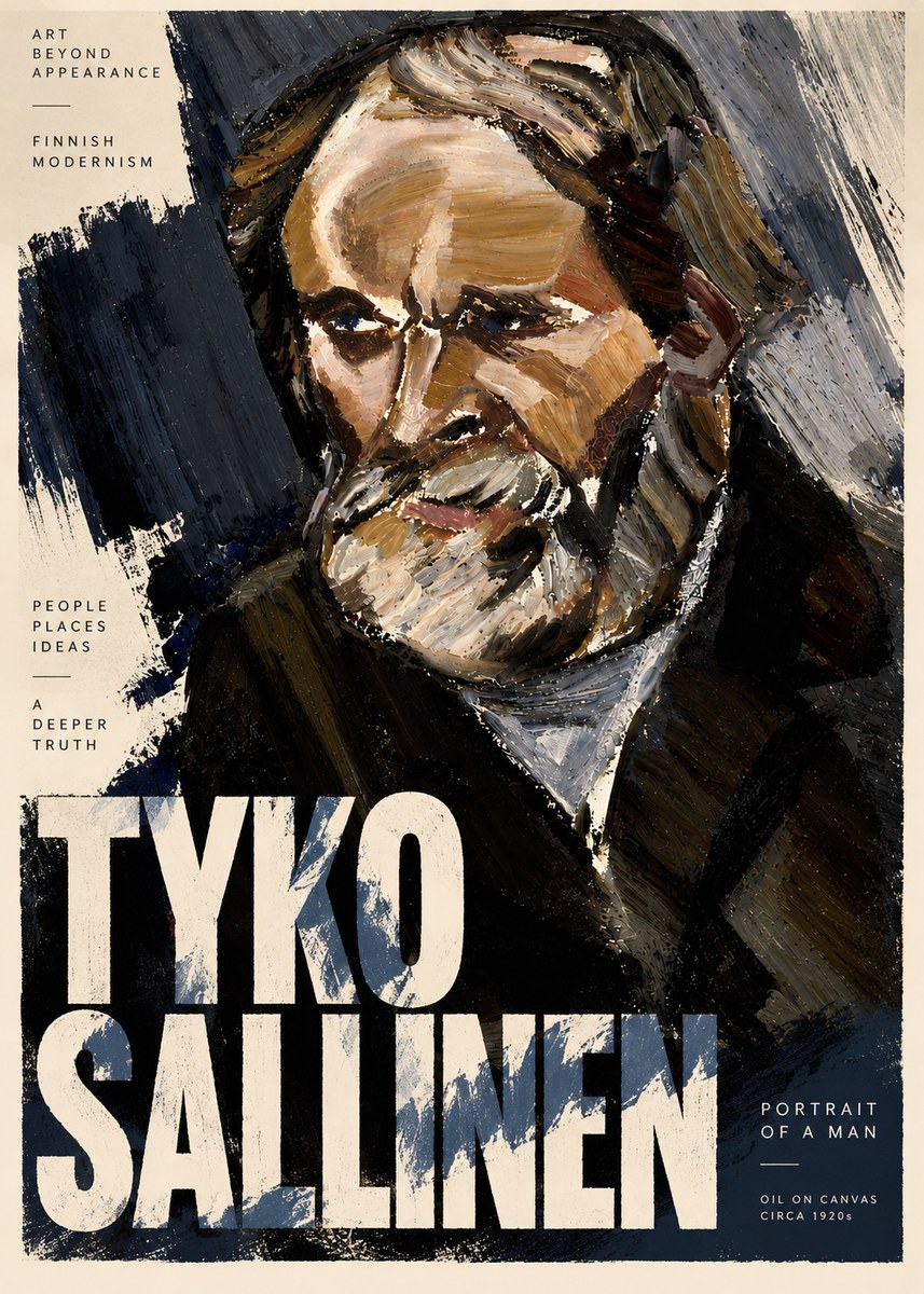 Tyko Sallinen Portrait of a Man III No3 - Plakat