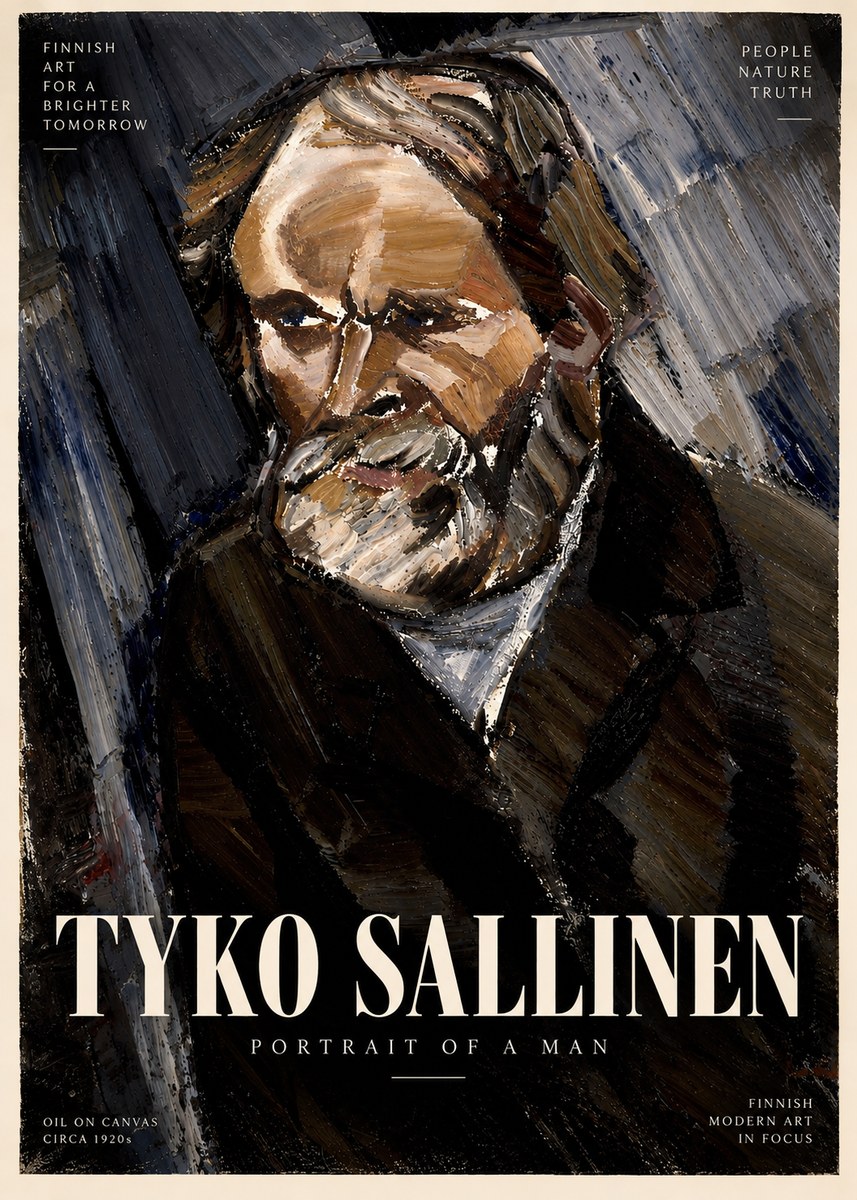 Tyko Sallinen Portrait of a Man III No4 - Plakat
