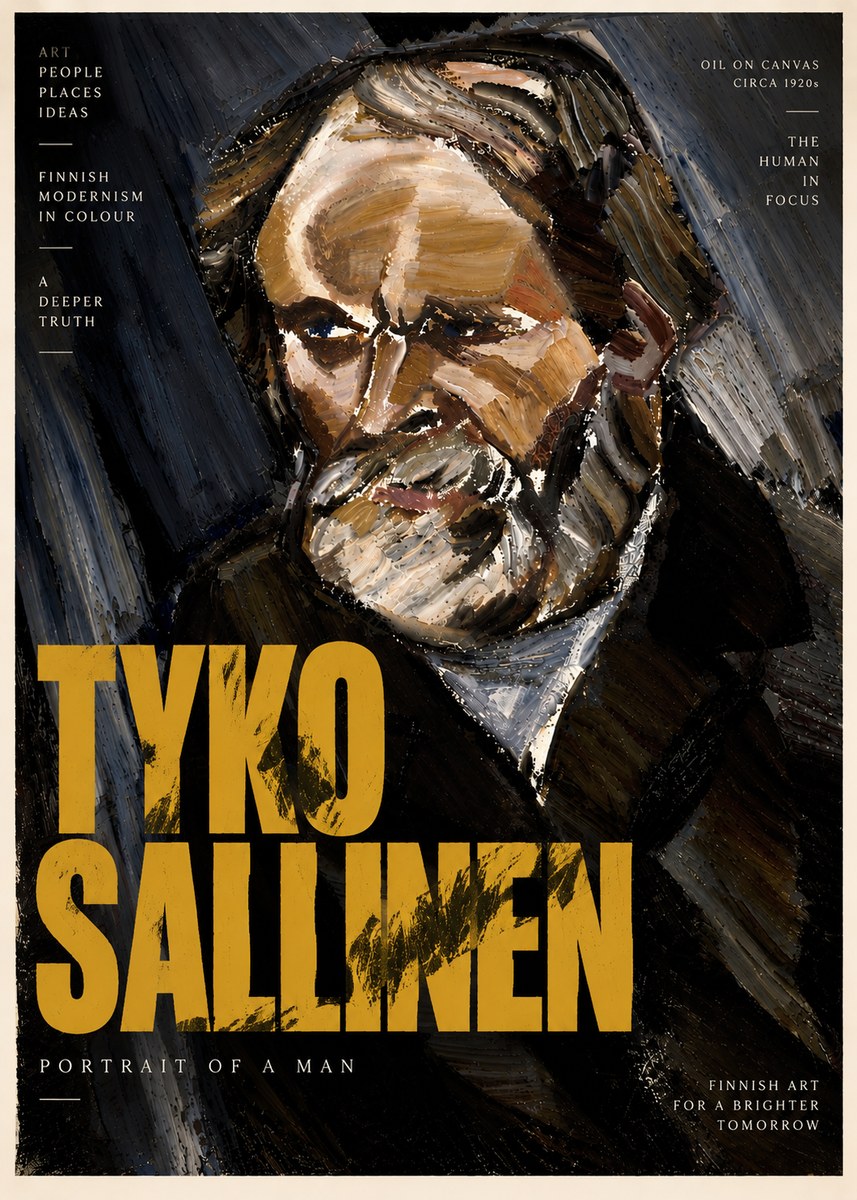 Tyko Sallinen Portrait of a Man III No5 - Plakat