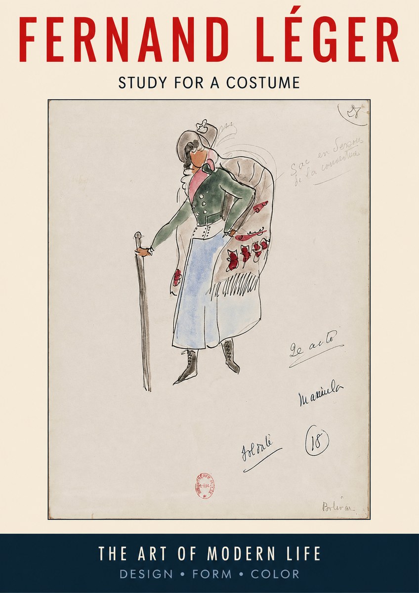 Fernand Léger Study for a Costume No2 - Plakat