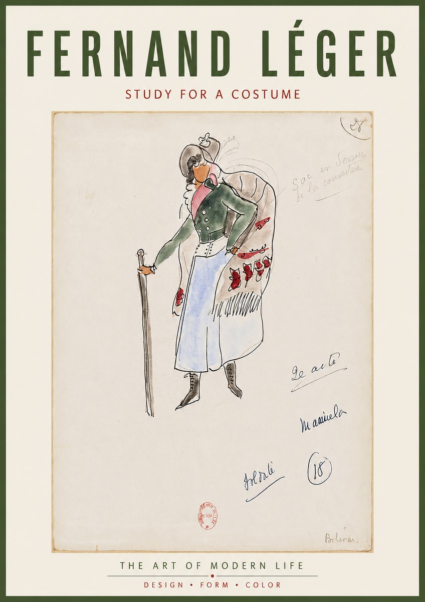 Fernand Léger Study for a Costume No6 - Plakat