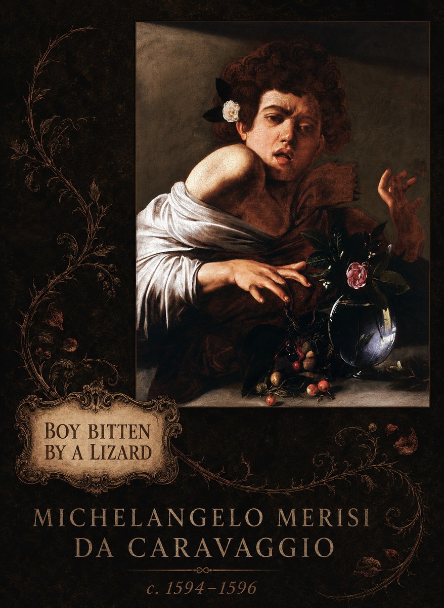 Michelangelo Merisi da Caravaggio Boy Bitten by a Lizard No6 - Plakat