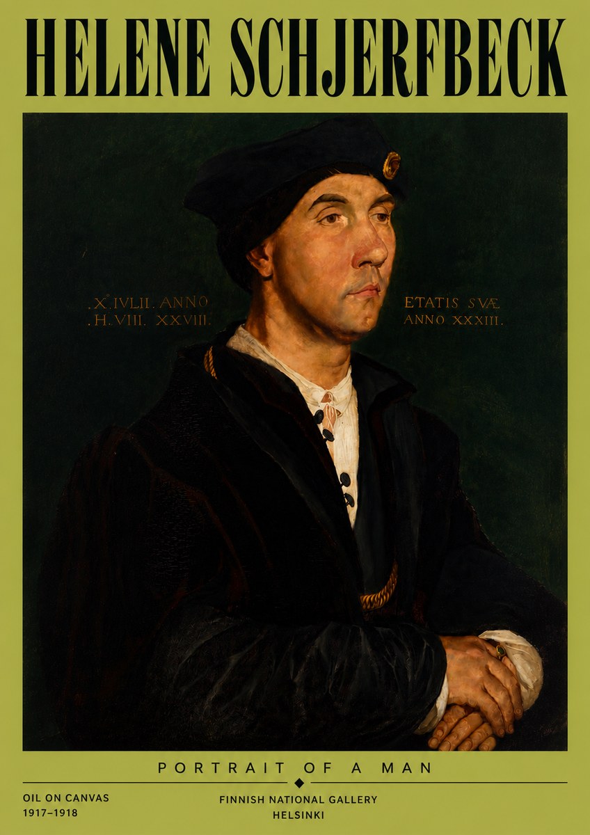Helene Schjerfbeck Portrait of a Man I No4 - Plakat