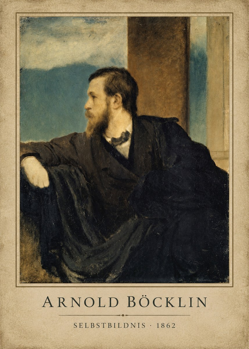 Arnold Böcklin Selbstbildnis No1 - Plakat