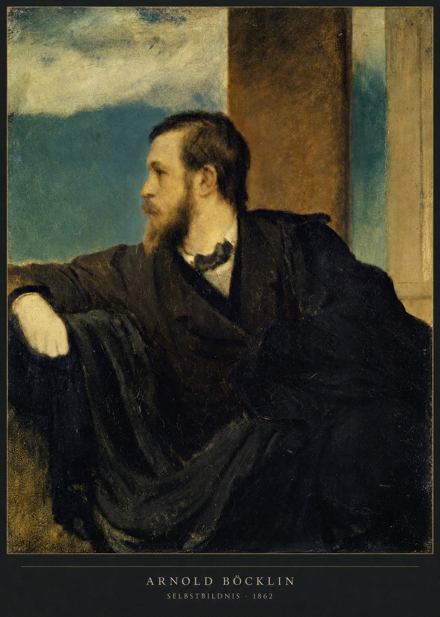 Arnold Böcklin Selbstbildnis No2 - Plakat