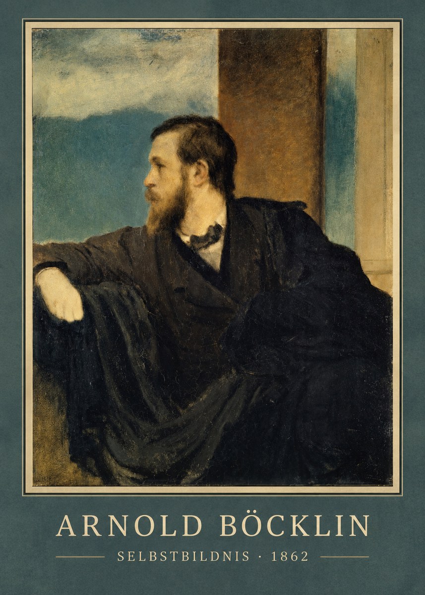 Arnold Böcklin Selbstbildnis No3 - Plakat