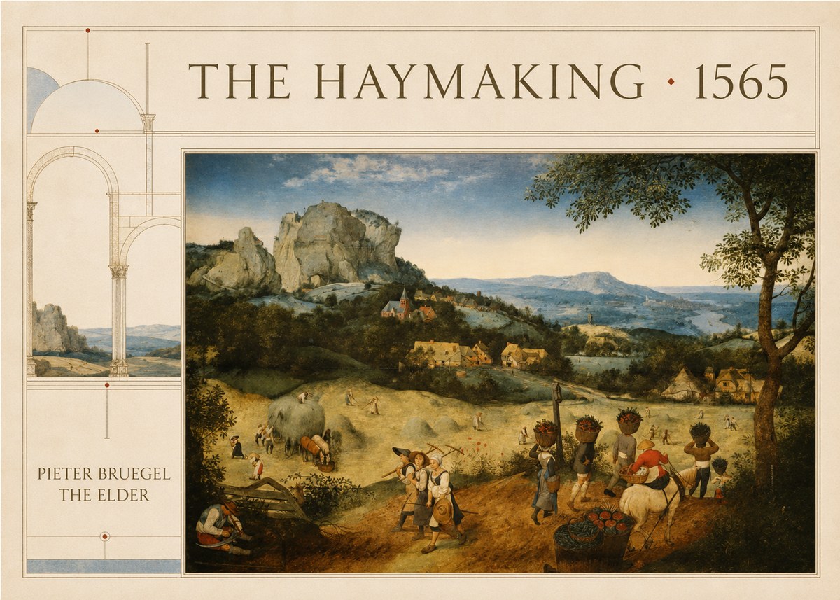 Pieter Bruegel The Haymaking No4 - Plakat