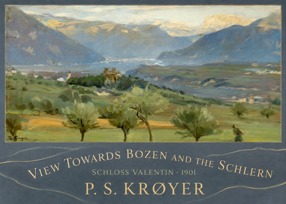 P.S. Krøyer View Towards Bozen and the Schlern No3 - Plakat