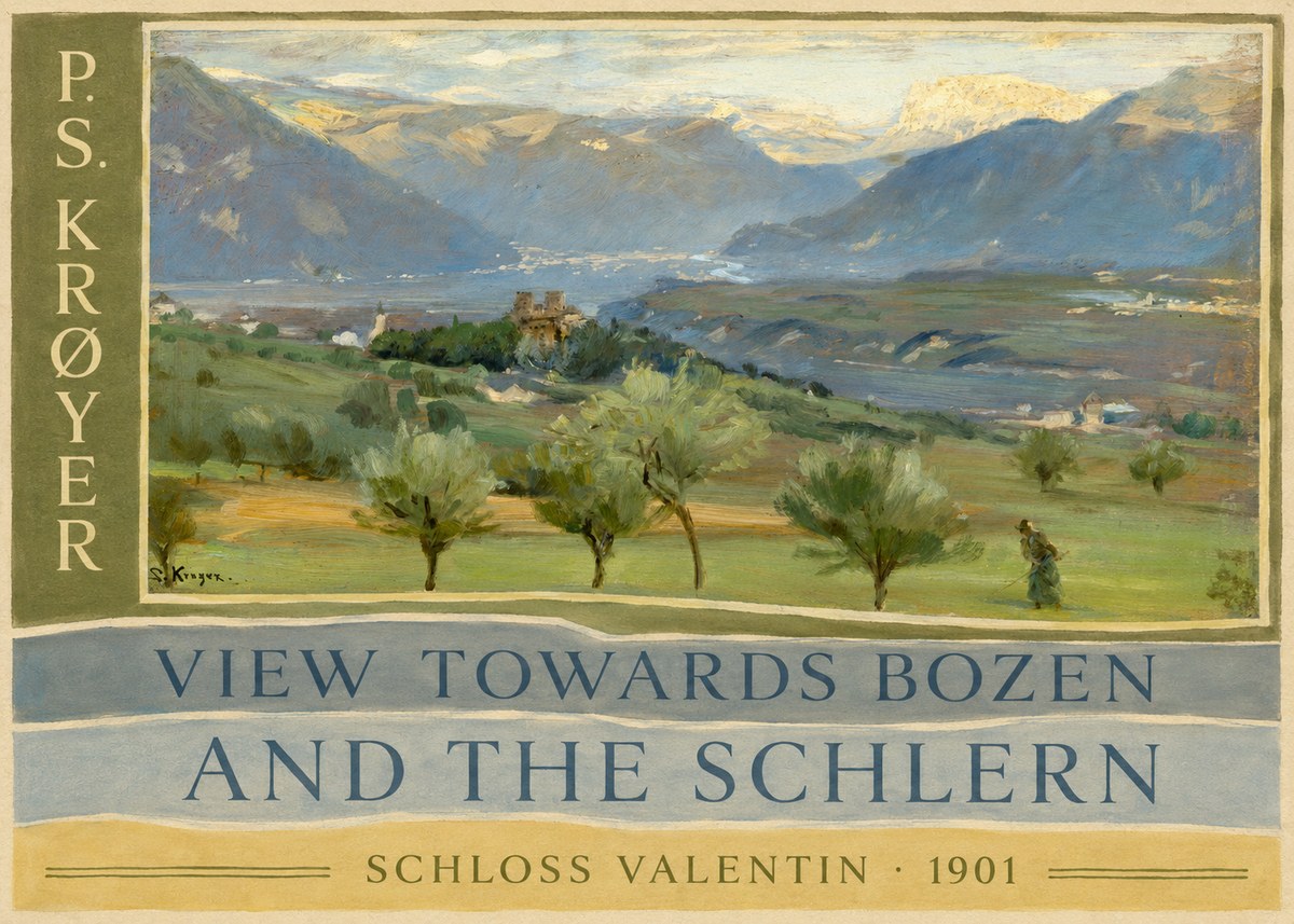 P.S. Krøyer View Towards Bozen and the Schlern No6 - Plakat