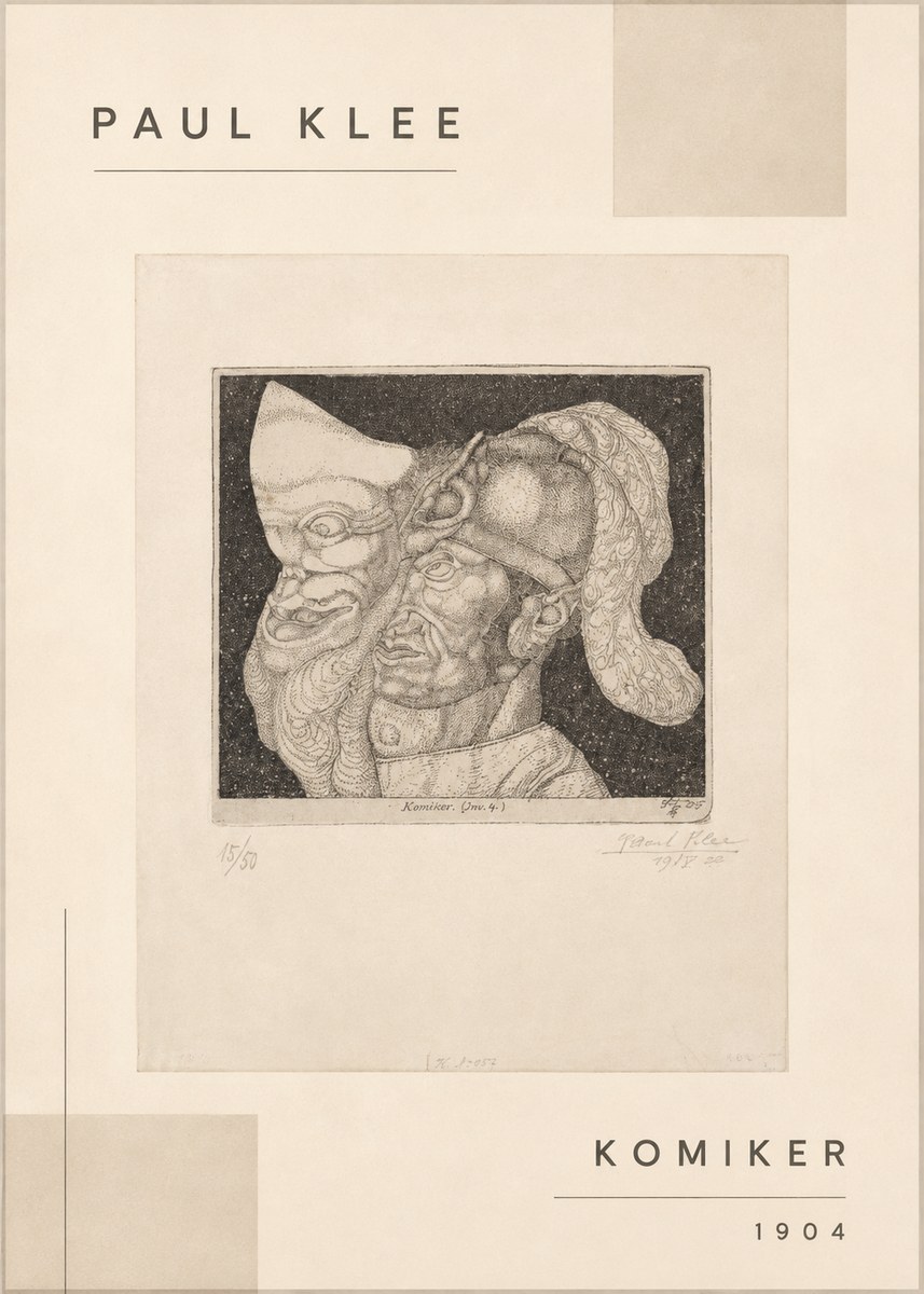 Paul Klee Komiker No1 - Plakat