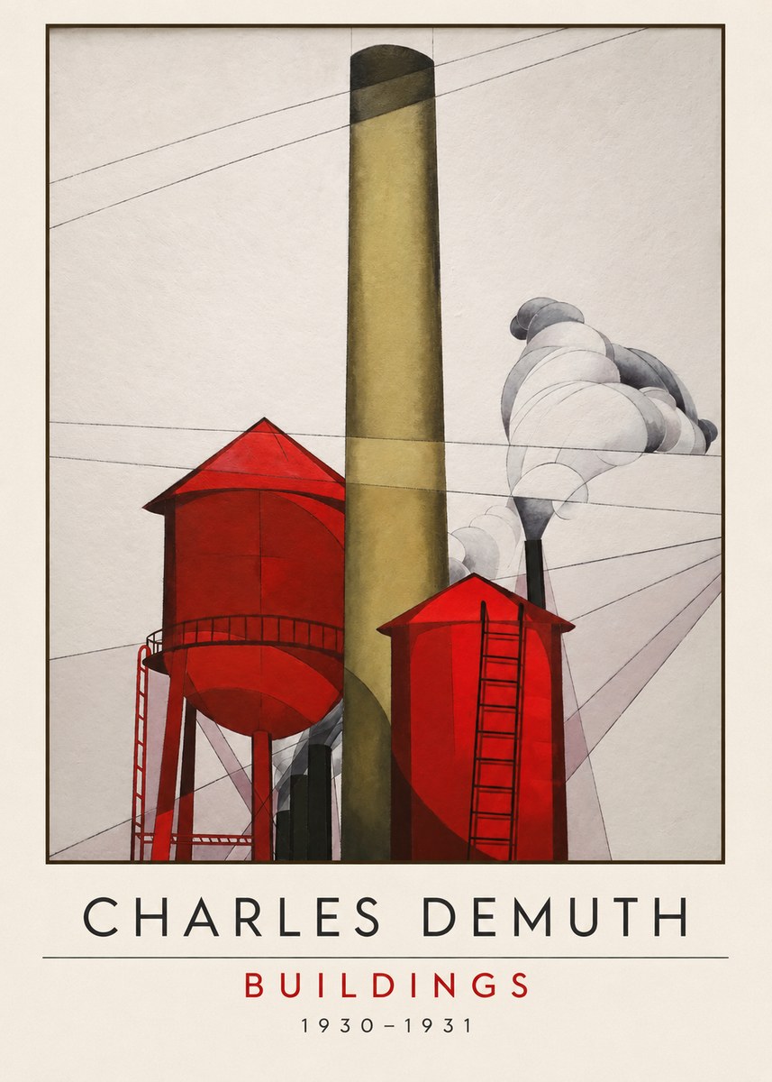 Charles Demuth Buildings No3 - Plakat